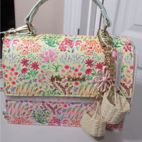 Betsey Johnson Handbags - Betsey Johnson Floral Satchel NWT Ditsy Garden Top Handle Crossbody Cottagecore